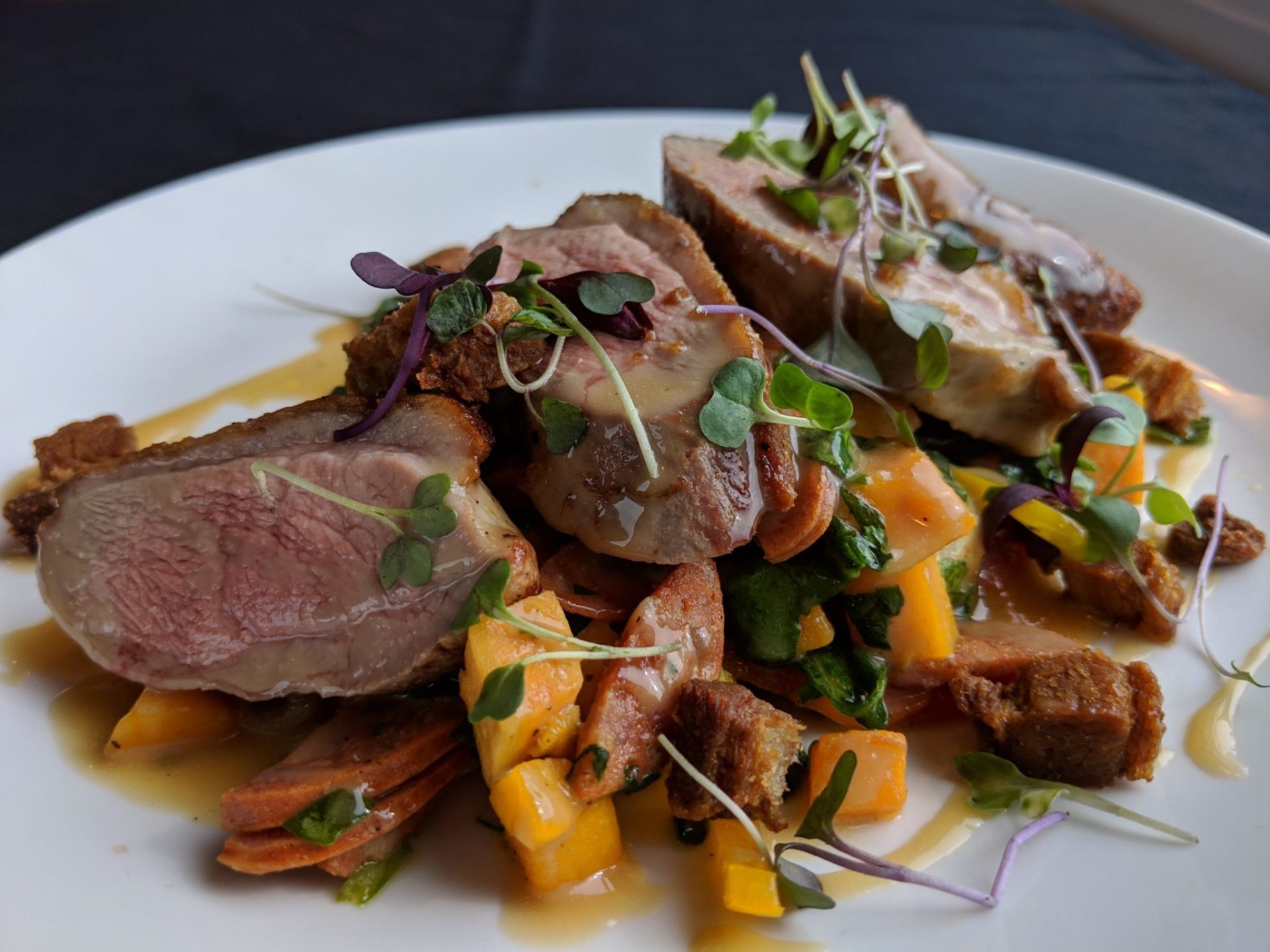 New fall duck dish - AQUA Restaurant Duck NC Outer Banks