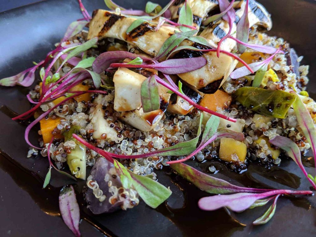 Wild Mushroom Quinoa Bowl Fall 2018 Menu AQUA Restaurant Duck NC